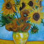 Sonnenblumen 2015, nach V. van Gogh, Acryl auf Leinwand, 75 x 60 cm