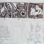 Entwurfsskizze zu einem Triptychon, Kugelschreiber
